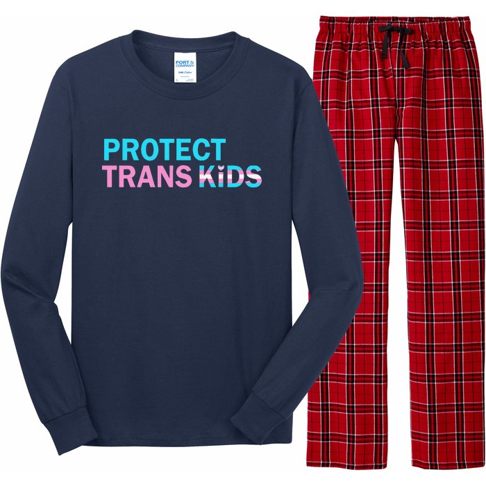 Protect Transg Transg Pride Lgbtq+ Gift Long Sleeve Pajama Set