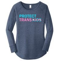 Protect Transg Transg Pride Lgbtq+ Gift Women's Perfect Tri Tunic Long Sleeve Shirt