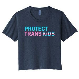 Protect Transg Transg Pride Lgbtq+ Gift Women's Crop Top Tee