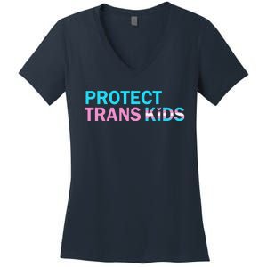 Protect Transg Transg Pride Lgbtq+ Gift Women's V-Neck T-Shirt