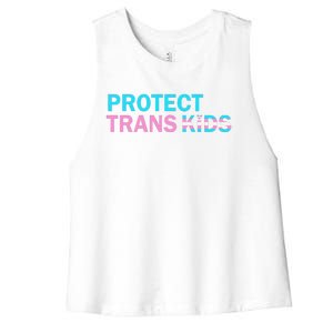 Protect Transg Transg Pride Lgbtq+ Gift Women's Racerback Cropped Tank