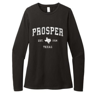 Prosper Texas Tx Vintage Athletic Sports Womens CVC Long Sleeve Shirt