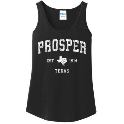 Prosper Texas Tx Vintage Athletic Sports Ladies Essential Tank