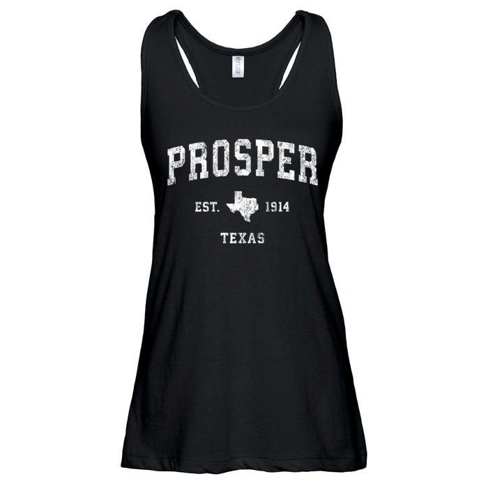 Prosper Texas Tx Vintage Athletic Sports Ladies Essential Flowy Tank