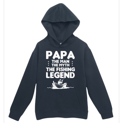 Papa The The Myth The Fishing Legend Cool Gift Urban Pullover Hoodie