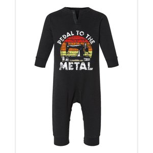 Pedal To The Metal Sewing Machine Quilter Quilting Infant Fleece One Piece