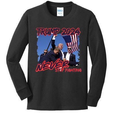 President Trump Trending Political Trump 2024 Election Kids Long Sleeve Shirt