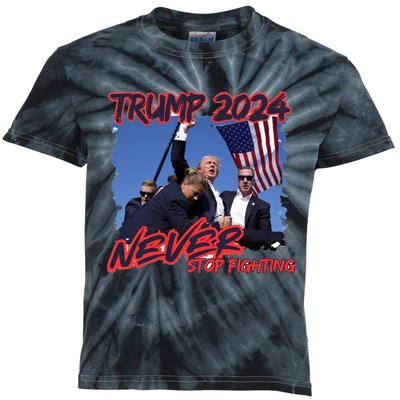 President Trump Trending Political Trump 2024 Election Kids Tie-Dye T-Shirt