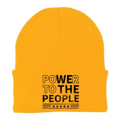 Power To The People Knit Cap Winter Beanie