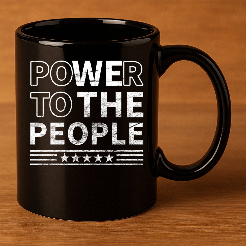 Power To The People 11oz C Handle Ceramic Mug