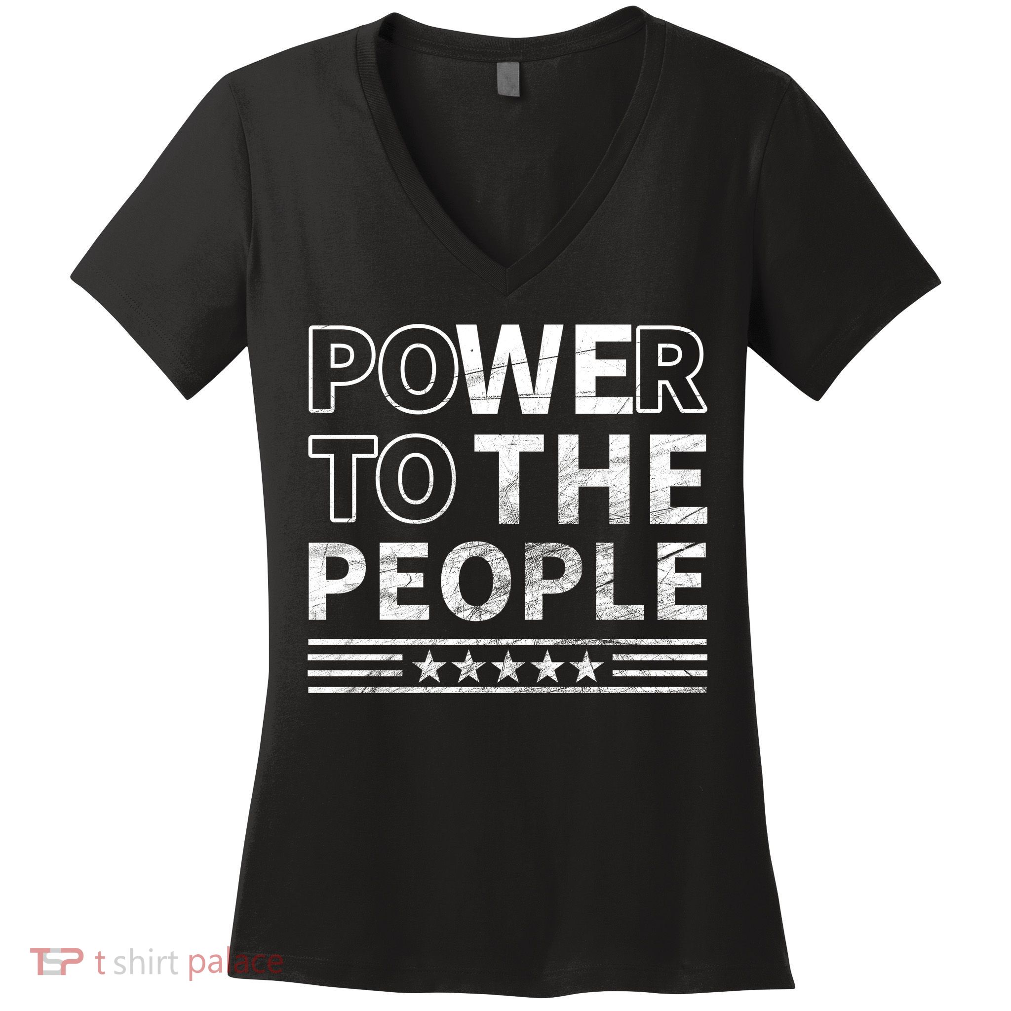 Power To The People Women's V-Neck T-Shirt