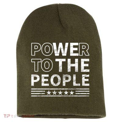Power To The People Short Acrylic Beanie