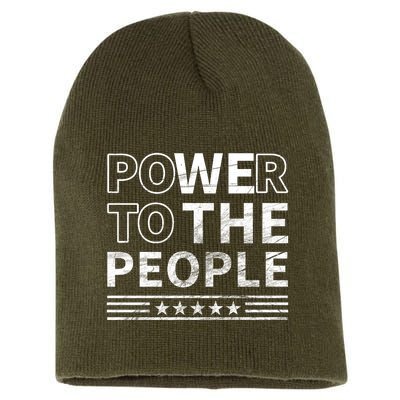 Power To The People Short Acrylic Beanie