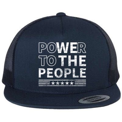 Power To The People Flat Bill Trucker Hat