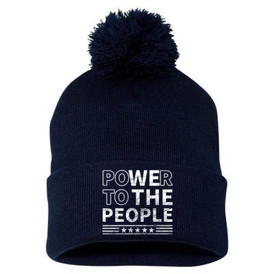 Power To The People Pom Pom 12in Knit Beanie