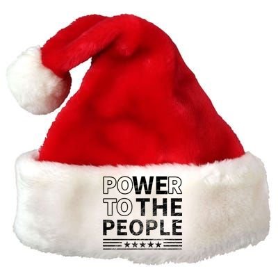 Power To The People Premium Christmas Santa Hat