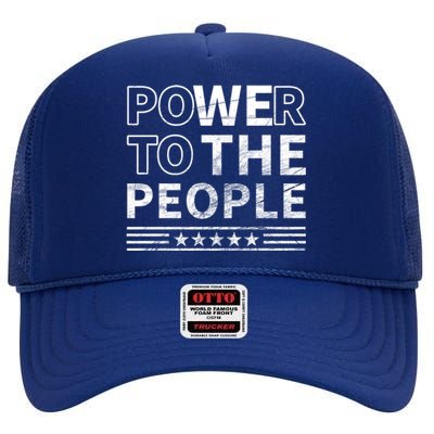 Power To The People High Crown Mesh Back Trucker Hat