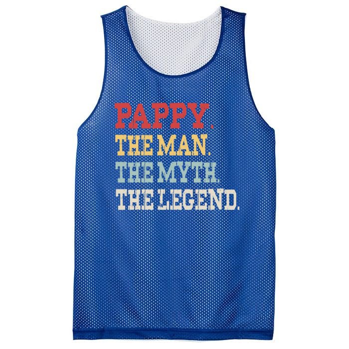 Pappy The The Myth The Legend Pa Grandpa Papa Pappy Cute Gift Mesh Reversible Basketball Jersey Tank