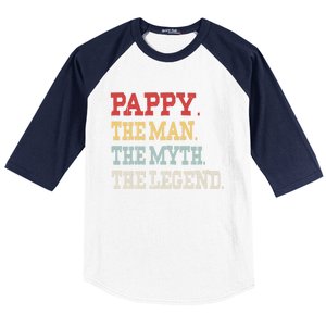 Pappy The The Myth The Legend Pa Grandpa Papa Pappy Cute Gift Baseball Sleeve Shirt