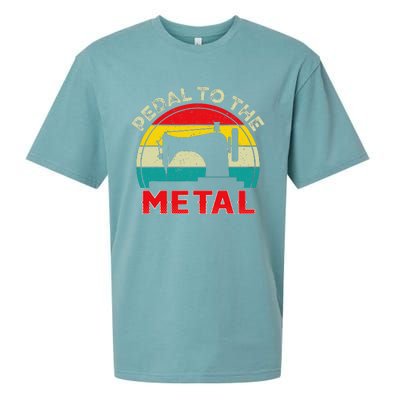 Pedal To The Metal Sewing Machine For Sew Lovers Seamstress Sueded Cloud Jersey T-Shirt