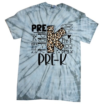 PreK Typography Team Pre K Teacher Back To School Tie-Dye T-Shirt