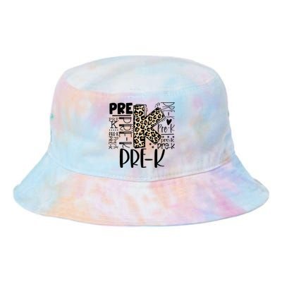 PreK Typography Team Pre K Teacher Back To School Tie Dye Newport Bucket Hat