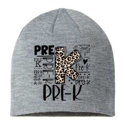 PreK Typography Team Pre K Teacher Back To School Sustainable Beanie