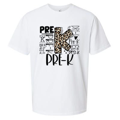 PreK Typography Team Pre K Teacher Back To School Sueded Cloud Jersey T-Shirt