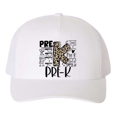 PreK Typography Team Pre K Teacher Back To School Yupoong Adult 5-Panel Trucker Hat