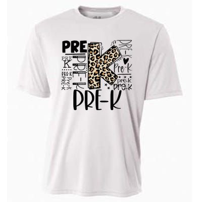 PreK Typography Team Pre K Teacher Back To School Cooling Performance Crew T-Shirt