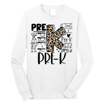 PreK Typography Team Pre K Teacher Back To School Long Sleeve Shirt