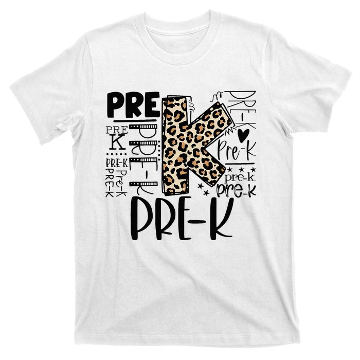 PreK Typography Team Pre K Teacher Back To School T-Shirt