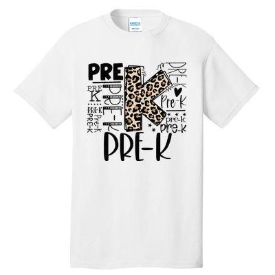 PreK Typography Team Pre K Teacher Back To School Tall T-Shirt