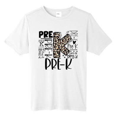 PreK Typography Team Pre K Teacher Back To School Tall Fusion ChromaSoft Performance T-Shirt