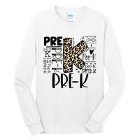 PreK Typography Team Pre K Teacher Back To School Tall Long Sleeve T-Shirt