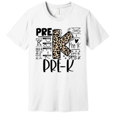 PreK Typography Team Pre K Teacher Back To School Premium T-Shirt