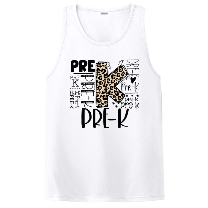 PreK Typography Team Pre K Teacher Back To School PosiCharge Competitor Tank