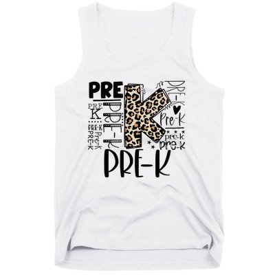 PreK Typography Team Pre K Teacher Back To School Tank Top