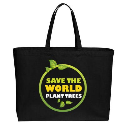 Plant Trees To Stop Carbon Dioxide Emissions Climate Change Funny Gift Cotton Canvas Jumbo Tote