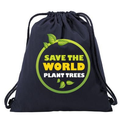 Plant Trees To Stop Carbon Dioxide Emissions Climate Change Funny Gift Drawstring Bag