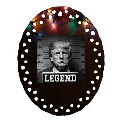 President Trump Trending Political Trump 2024 Election Ceramic Oval Ornament