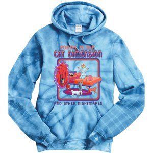 Portal To The Cat Dimension Funny Cat Kitten Lover Tie Dye Hoodie