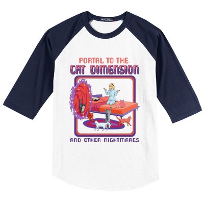 Portal To The Cat Dimension Funny Cat Kitten Lover Baseball Sleeve Shirt