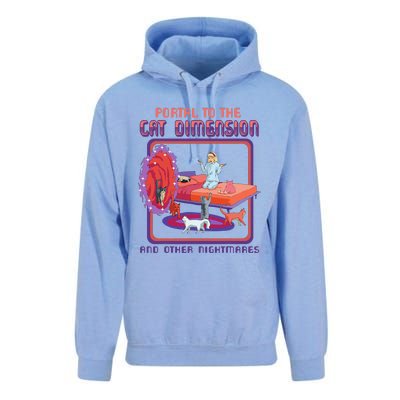 Portal To The Cat Dimension Funny Cat Kitten Lover Unisex Surf Hoodie