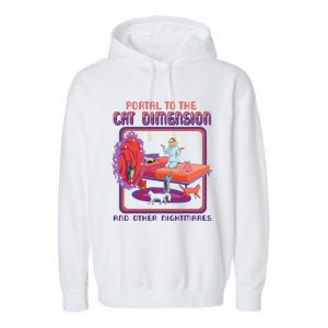 Portal To The Cat Dimension Funny Cat Kitten Lover Garment-Dyed Fleece Hoodie