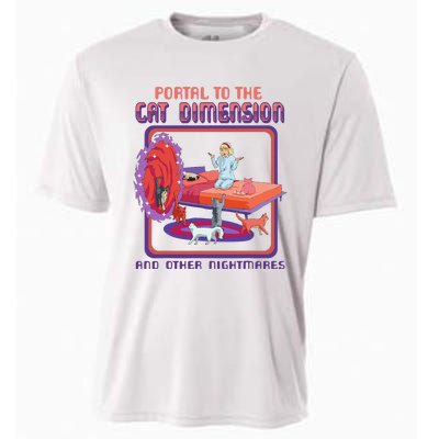 Portal To The Cat Dimension Funny Cat Kitten Lover Cooling Performance Crew T-Shirt