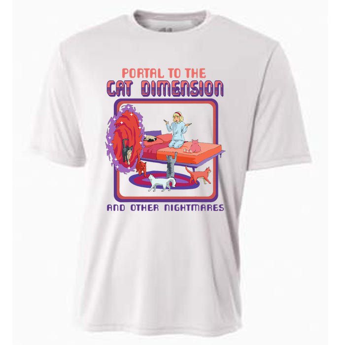 Portal To The Cat Dimension Funny Cat Kitten Lover Cooling Performance Crew T-Shirt