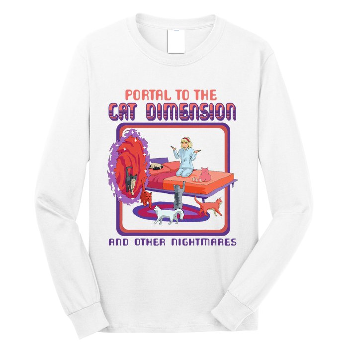 Portal To The Cat Dimension Funny Cat Kitten Lover Long Sleeve Shirt