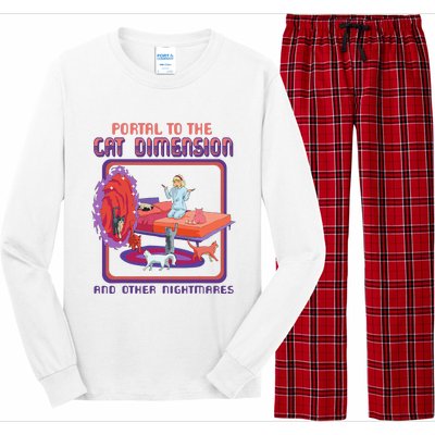 Portal To The Cat Dimension Funny Cat Kitten Lover Long Sleeve Pajama Set