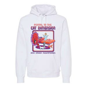 Portal To The Cat Dimension Funny Cat Kitten Lover Premium Hoodie